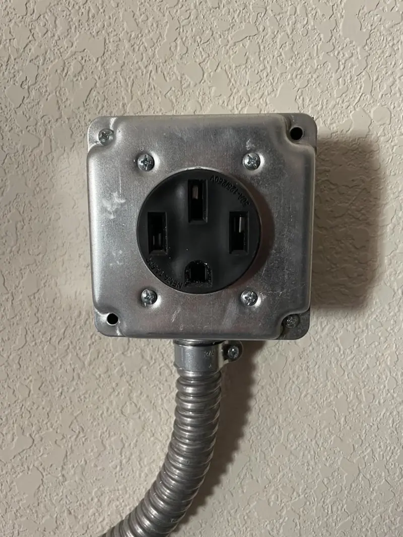 NEMA 14-50 outlet installed for Electrical Panel Upgrade in Rio Rico